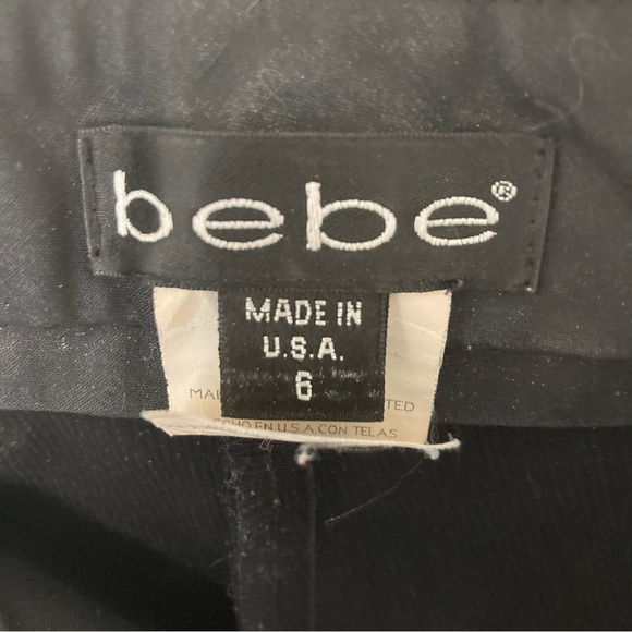 VTG Bebe Black Dress Pants, Size 6 - Picture 5 of 6